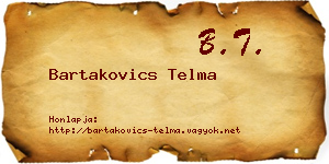 Bartakovics Telma névjegykártya